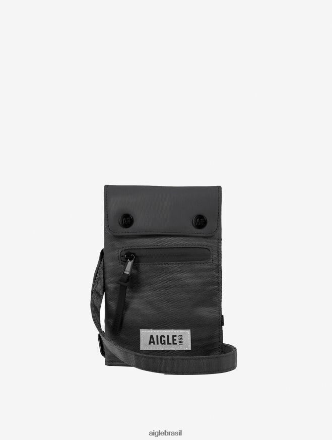Aigle acessórios bolsa clutch transversal urbana repelente à água preto homens RX2B88369