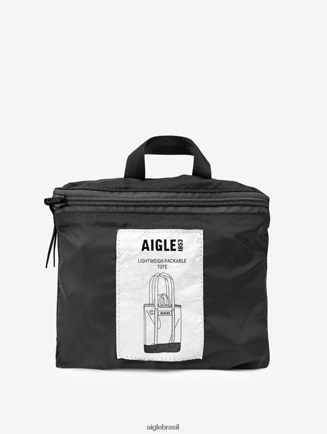 Aigle acessórios bolsa de viagem compactável preto homens RX2B88381