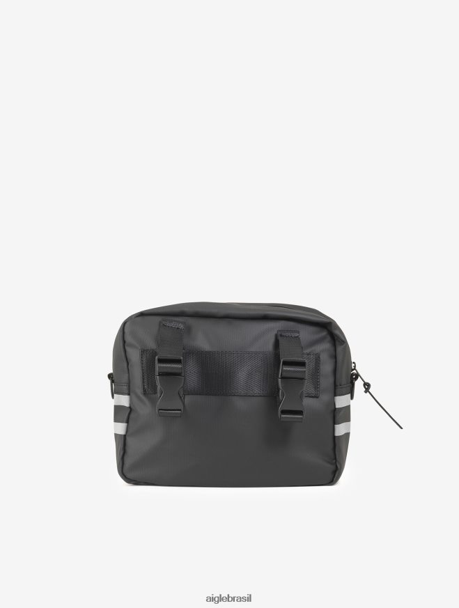 Aigle acessórios grande bolsa urbana hidrorrepelente com faixas refletivas 5l preto homens RX2B88387