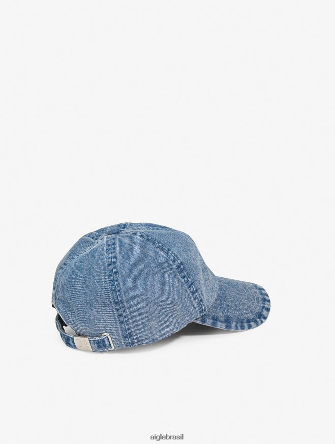 Aigle acessórios boné jeans ajustável alvejante claro para jeans homens RX2B88360
