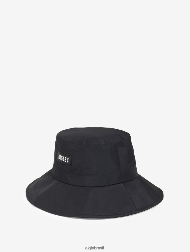 Aigle acessórios chapéu balde icônico gore-tex preto homens RX2B88359