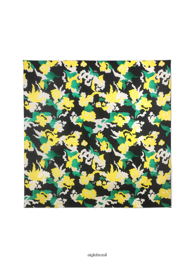 Aigle acessórios lenço estampado em algodão orgânico e seda PR Urbano homens RX2B88390