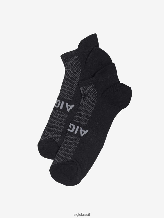 Aigle acessórios meias jacquard baixas com reforço preto homens RX2B88398