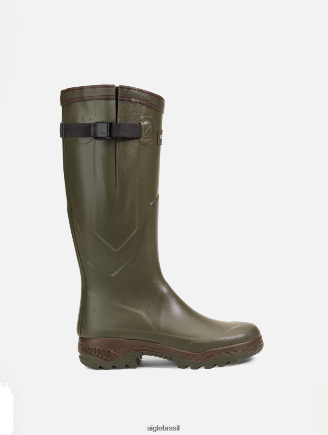 Aigle botas botas anti-fadiga ajustáveis ​​fabricadas na França caqui homens RX2B88249