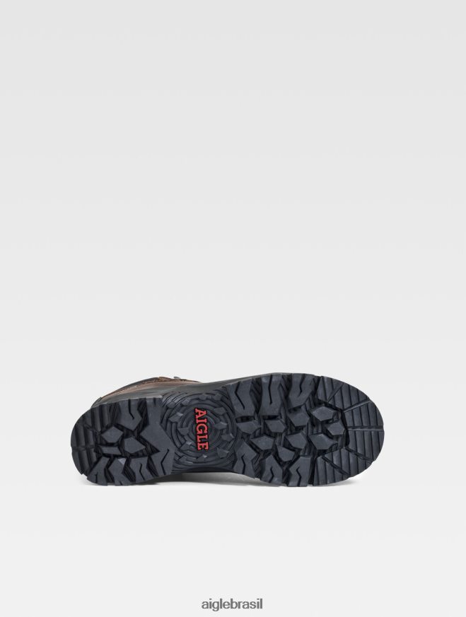 Aigle botas a bota de couro mtd impermeável e respirável marrom escuro homens RX2B88319