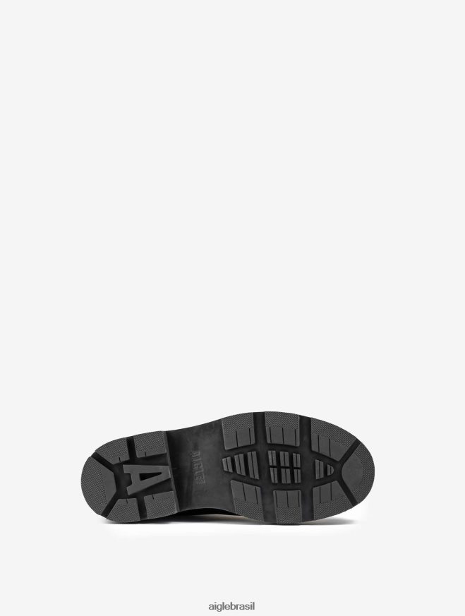 Aigle botas a bota chelsea de couro com costura norueguesa preto homens RX2B88307