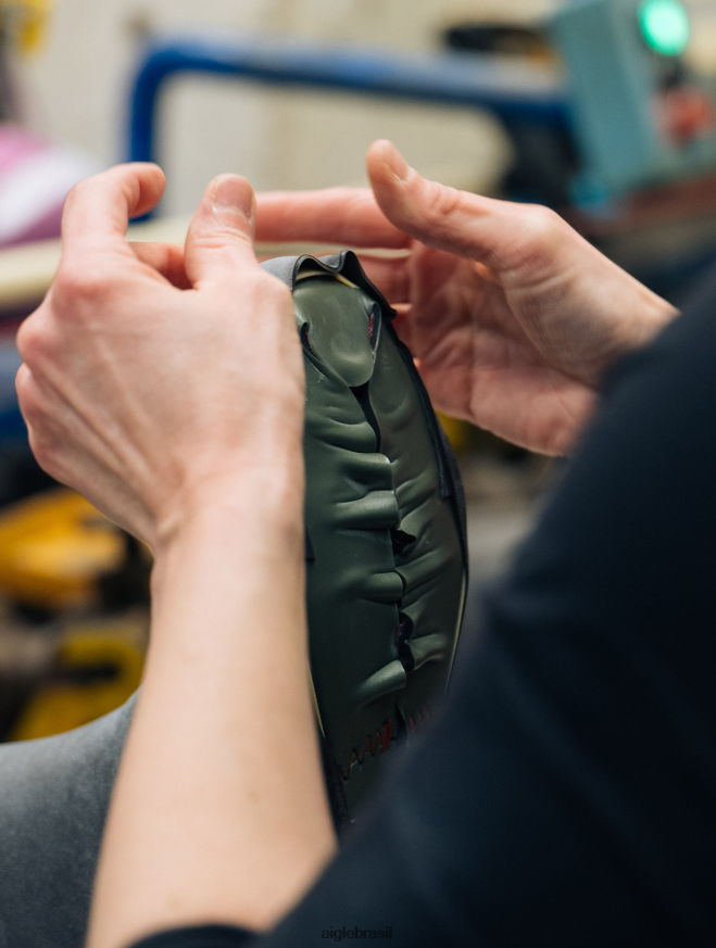 Aigle botas botas de alta resistência fabricadas na França marrom homens RX2B88231