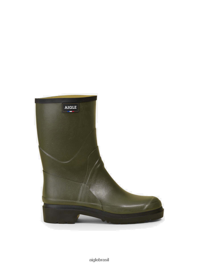 Aigle botas botas de chuva de tornozelo feitas na França caqui homens RX2B88230