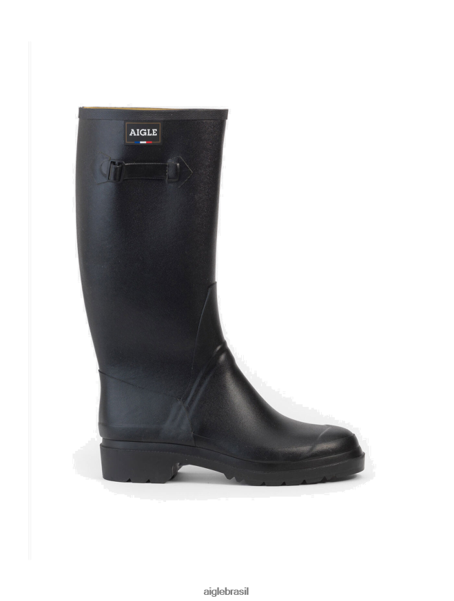 Aigle botas botas de jardinagem feitas na França preto homens RX2B88234