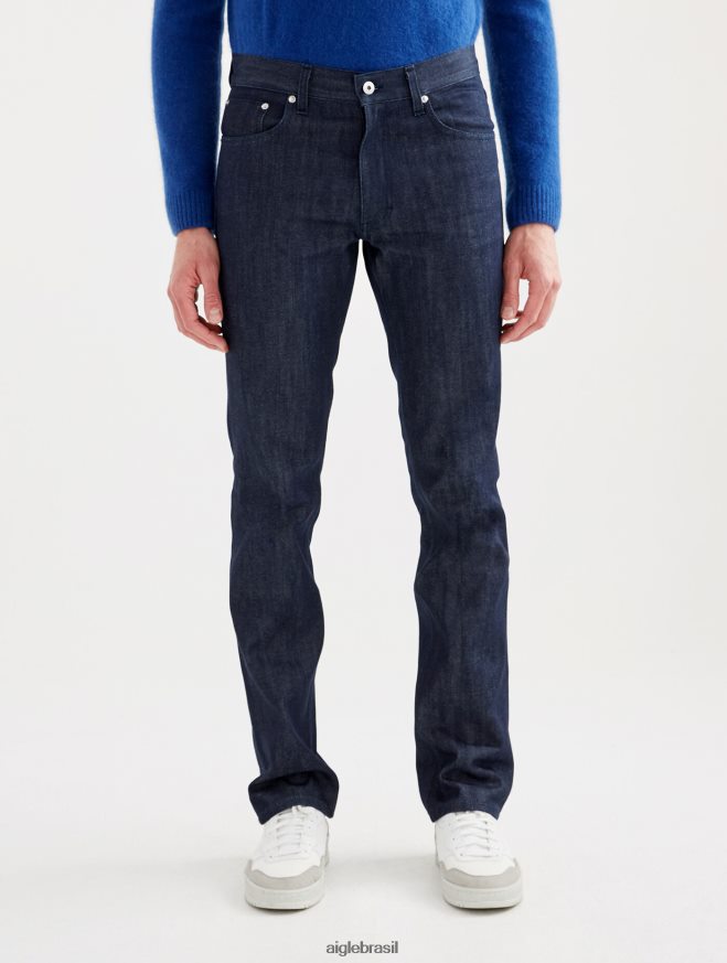 Aigle roupas calça jeans reta feita na frança jeans homens RX2B8879