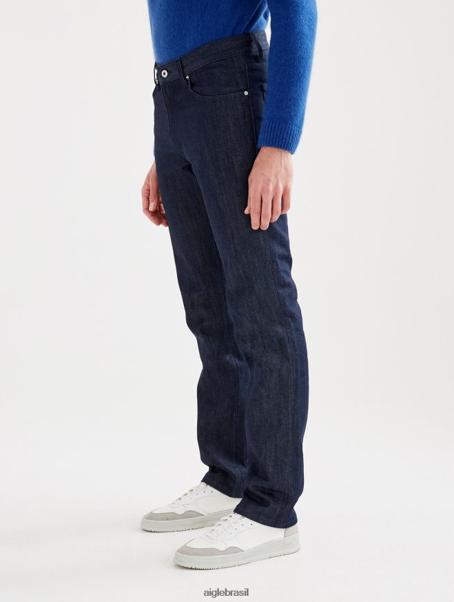 Aigle roupas calça jeans reta feita na frança jeans homens RX2B8879