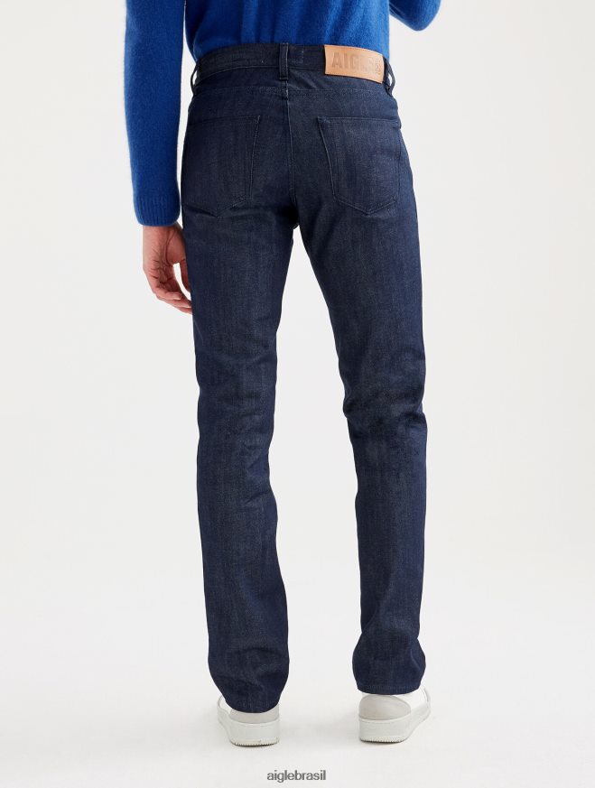 Aigle roupas calça jeans reta feita na frança jeans homens RX2B8879