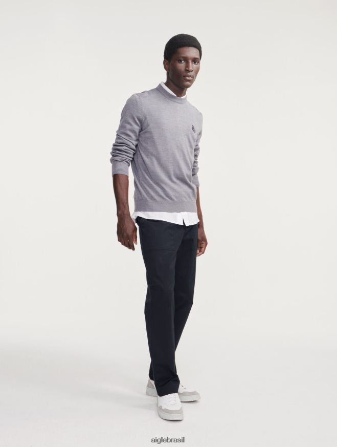 Aigle roupas calças de secagem rápida com cintura elástica preto homens RX2B8841