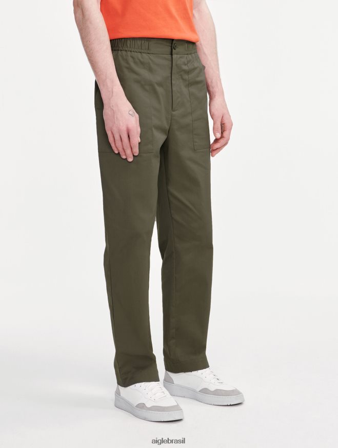 Aigle roupas calças de secagem rápida com cintura elástica taillis homens RX2B8852