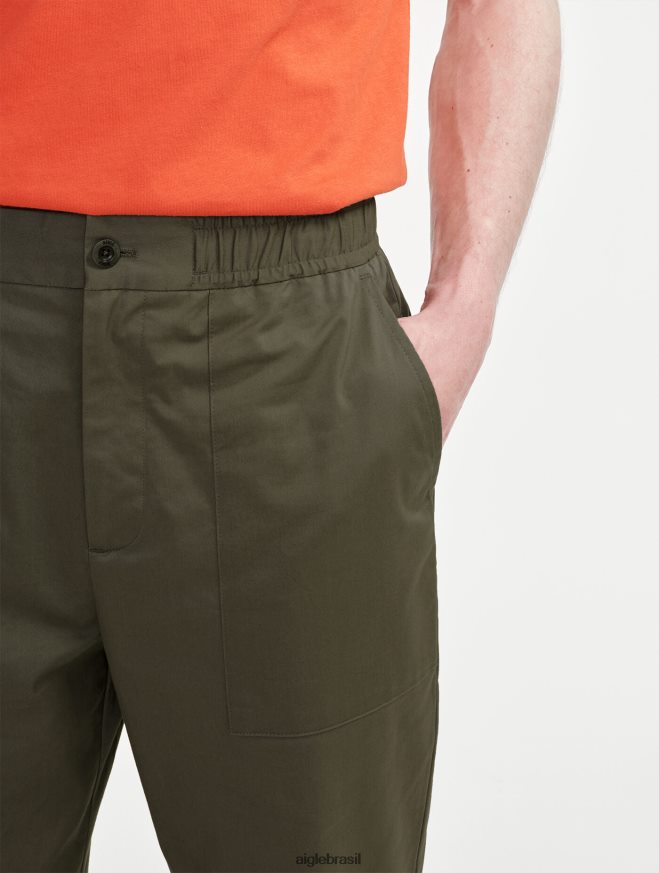 Aigle roupas calças de secagem rápida com cintura elástica taillis homens RX2B8852