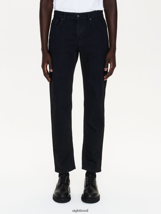 Aigle roupas jeans icônicos preto homens RX2B8871