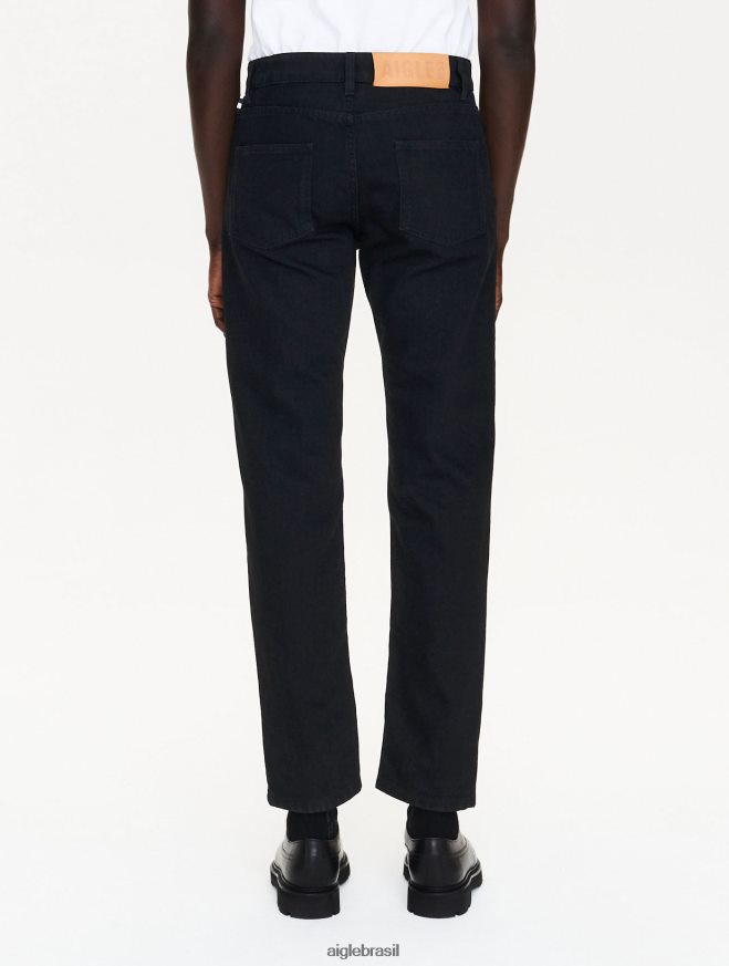 Aigle roupas jeans icônicos preto homens RX2B8871