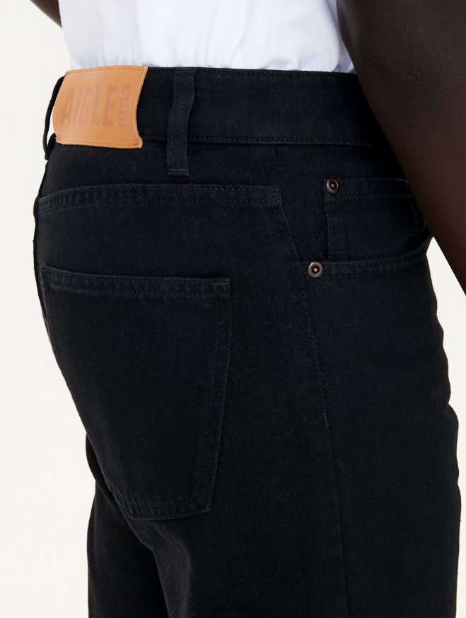 Aigle roupas jeans icônicos preto homens RX2B8871