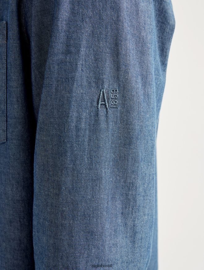 Aigle roupas camisa cambraia manga longa cambraia homens RX2B88140