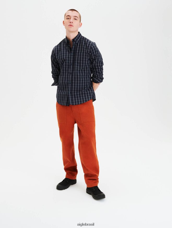 Aigle roupas camisa da verificação império ch homens RX2B8877