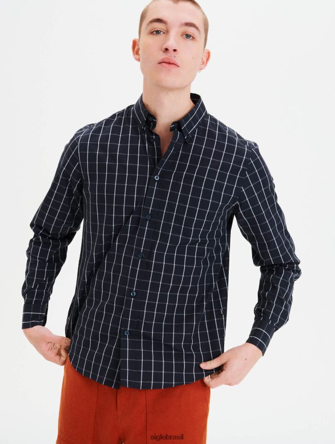 Aigle roupas camisa da verificação império ch homens RX2B8877