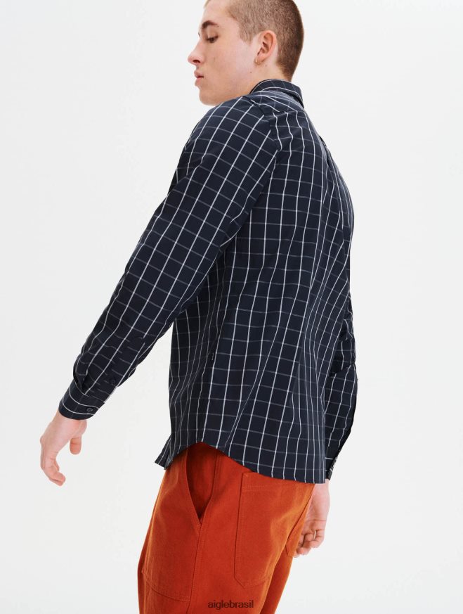 Aigle roupas camisa da verificação império ch homens RX2B8877