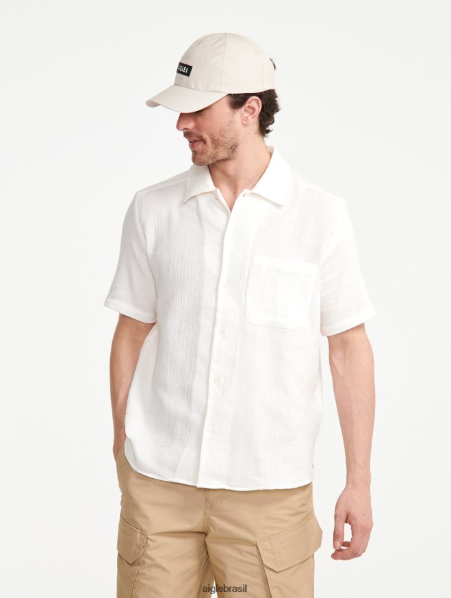 Aigle roupas camisa manga curta gás algodão leite homens RX2B88153