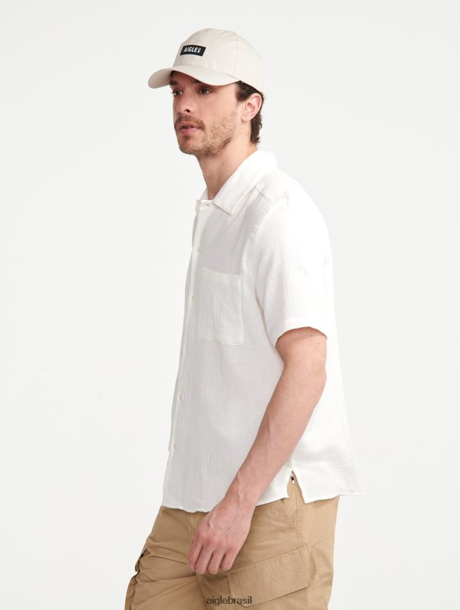Aigle roupas camisa manga curta gás algodão leite homens RX2B88153