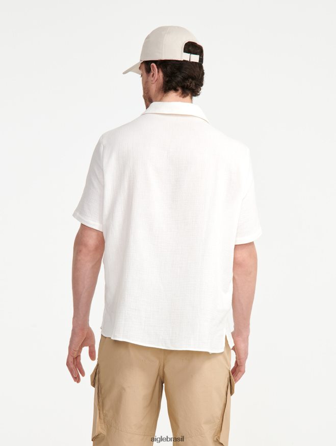 Aigle roupas camisa manga curta gás algodão leite homens RX2B88153