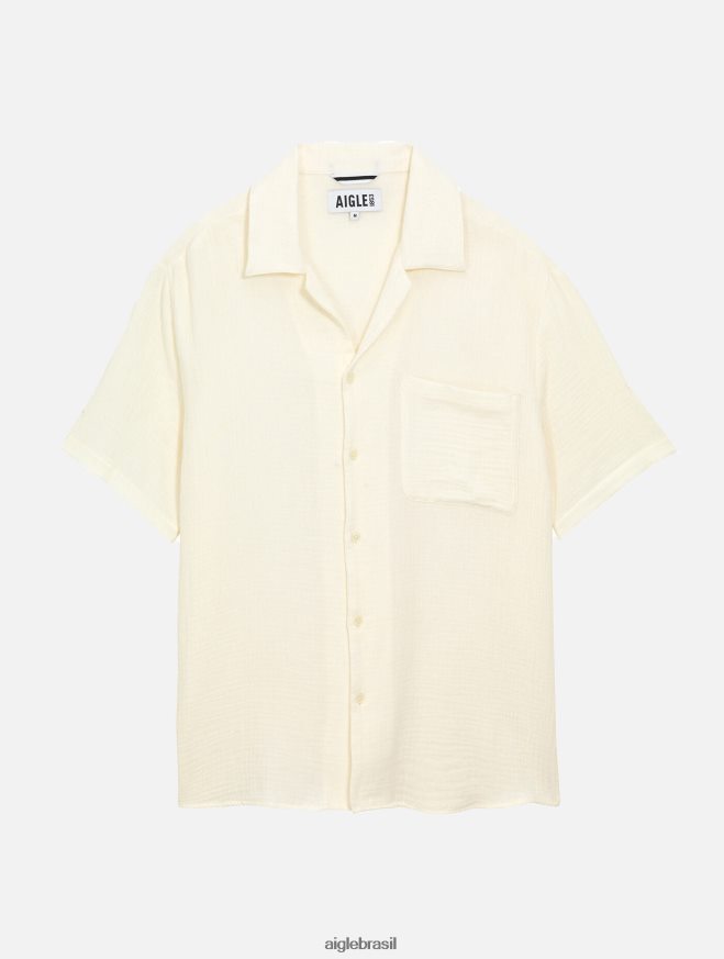 Aigle roupas camisa manga curta gás algodão leite homens RX2B88153