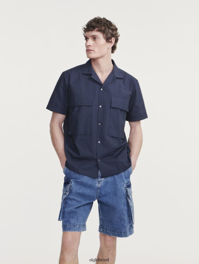 Aigle roupas camisa militar manga curta Império homens RX2B8849