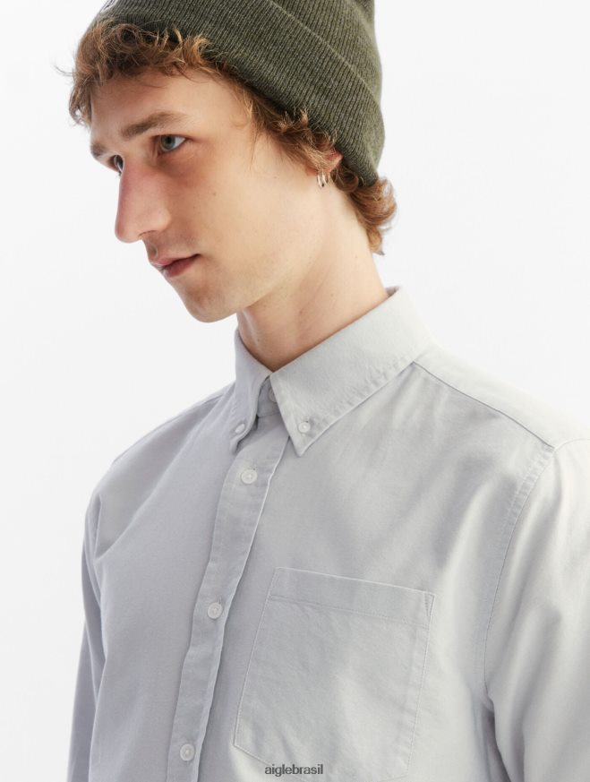 Aigle roupas camisa oxford manga longa azul celeste homens RX2B8847