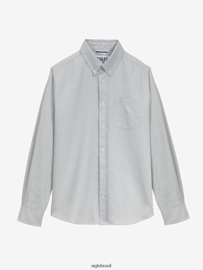 Aigle roupas camisa oxford manga longa azul celeste homens RX2B8847