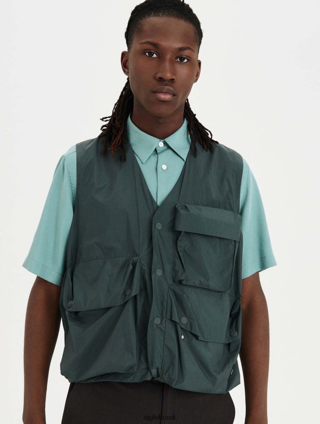 Aigle roupas jaqueta com decote em V urbano homens RX2B88198