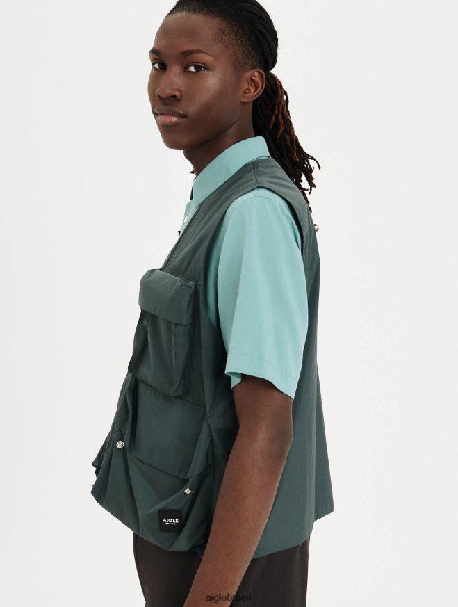 Aigle roupas jaqueta com decote em V urbano homens RX2B88198