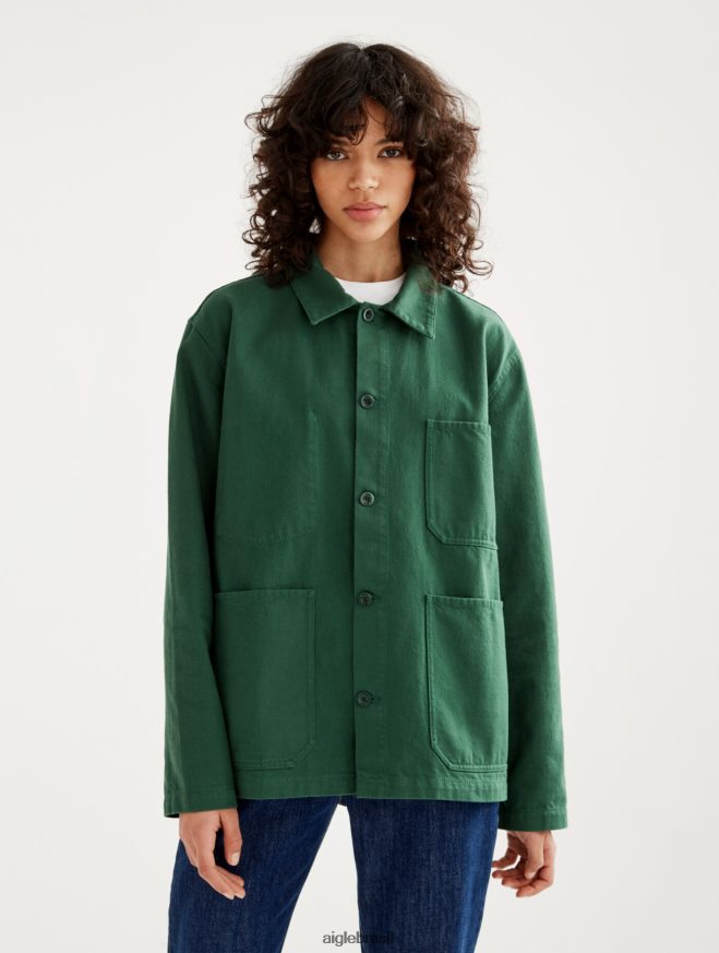 Aigle roupas jaqueta de trabalho de comprimento médio botânico homens RX2B88191