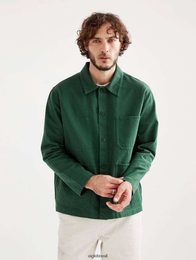 Aigle roupas jaqueta de trabalho de comprimento médio botânico homens RX2B88191