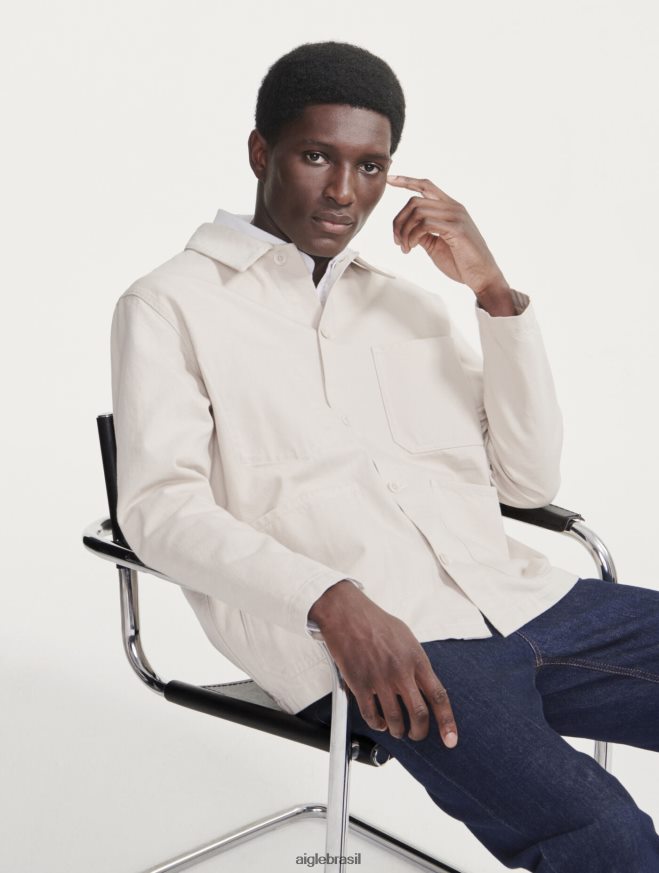 Aigle roupas jaqueta de trabalho de comprimento médio zibelina homens RX2B88206