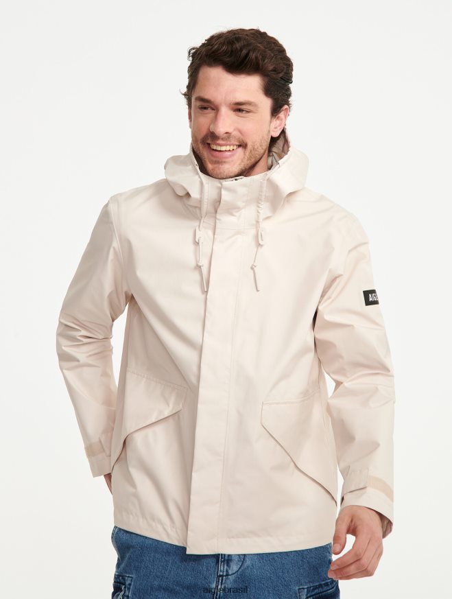 Aigle roupas jaqueta gore-tex com capuz curto zibelina homens RX2B88200