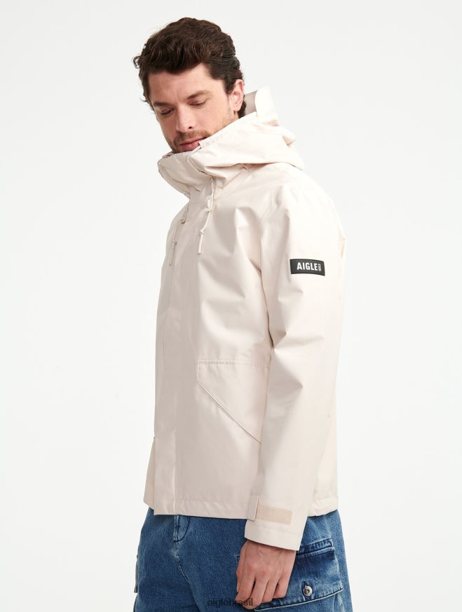 Aigle roupas jaqueta gore-tex com capuz curto zibelina homens RX2B88200