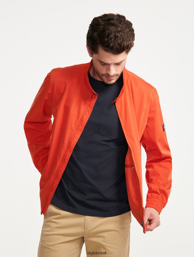 Aigle roupas jaqueta impermeável curta Harissa homens RX2B88218