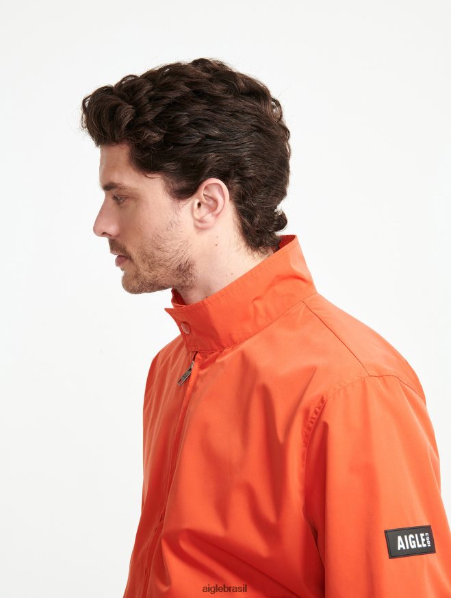 Aigle roupas jaqueta impermeável curta Harissa homens RX2B88218