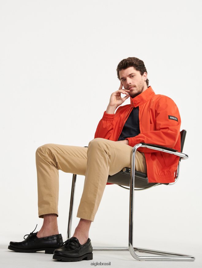 Aigle roupas jaqueta impermeável curta Harissa homens RX2B88218