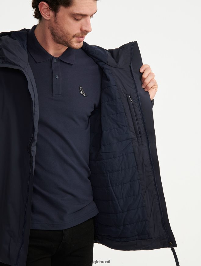 Aigle roupas jaqueta mtd acolchoada dupont sorona com capuz e comprimento médio Império homens RX2B88216