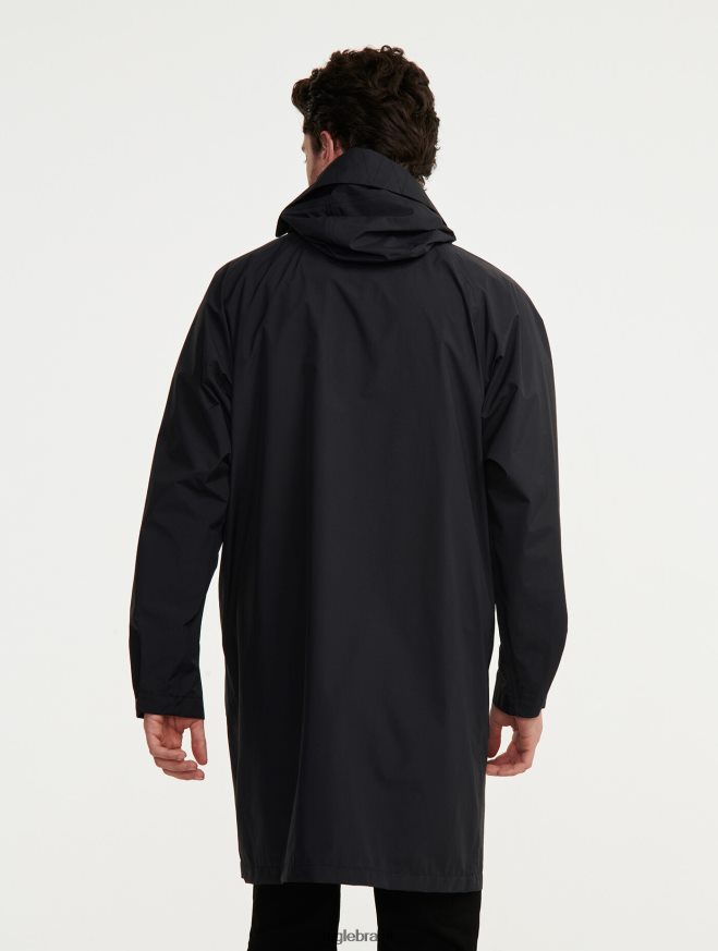 Aigle roupas jaqueta mtd com capuz longo preto homens RX2B88184