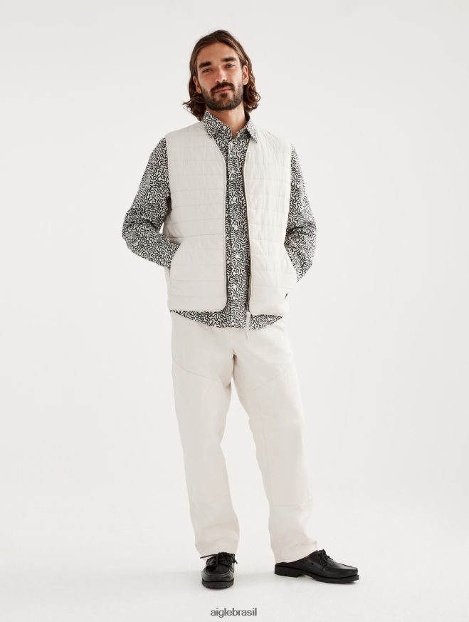 Aigle roupas colete curto dupont sorona acolchoado wr sem mangas zibelina homens RX2B88187