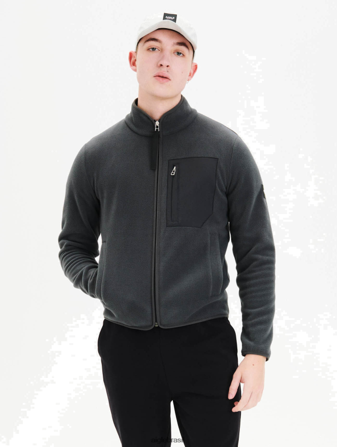 Aigle roupas jaqueta de lã atemporal carvão homens RX2B88139