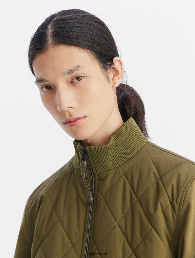 Aigle roupas jaqueta de material misto caqui homens RX2B8893