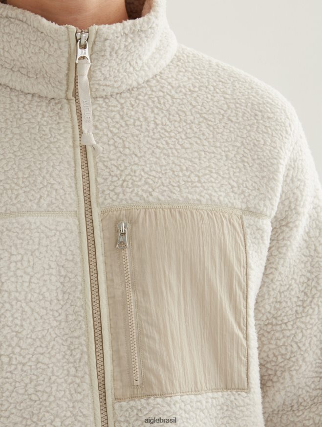 Aigle roupas lã com zíper sherpa zibelina homens RX2B8828