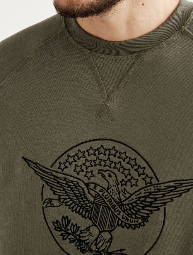 Aigle roupas moletom bordado com gola redonda taillis homens RX2B8880